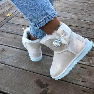 Угги женские UGG BAILEY BUTTON BLING MINI Shiny