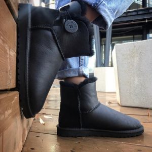 Угги женские UGG BAILEY BUTTON MINI Leather