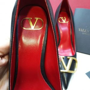 Туфли женские Valentino VLOGO Black Red