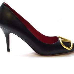 Туфли женские Valentino VLOGO Black Red