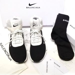 Кроссовки женские Balenciaga Nike Air Pegasus White Black