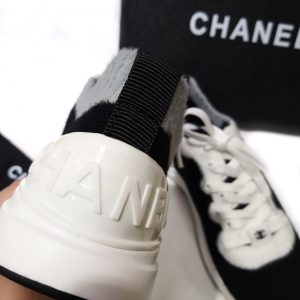 Кроссовки женские Chanel Black Wool