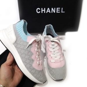 Кроссовки женские Chanel Grey Wool