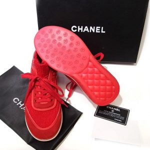 Кроссовки женские Chanel Red Angora