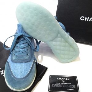 Кроссовки женские Chanel Blue Angora