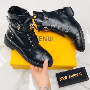 Ботинки женские Fendi Black Leather