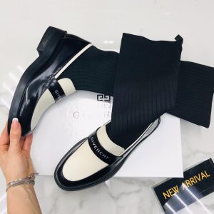 Сапоги женские Givenchy Black White and Socks