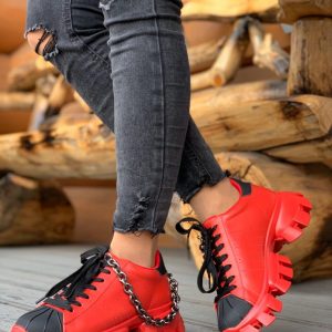 Кроссовки женские Prada Adidas CloudBust Red