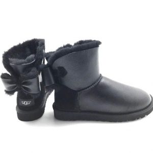 Угги женские UGG DOUBLE BOW MINI Leather